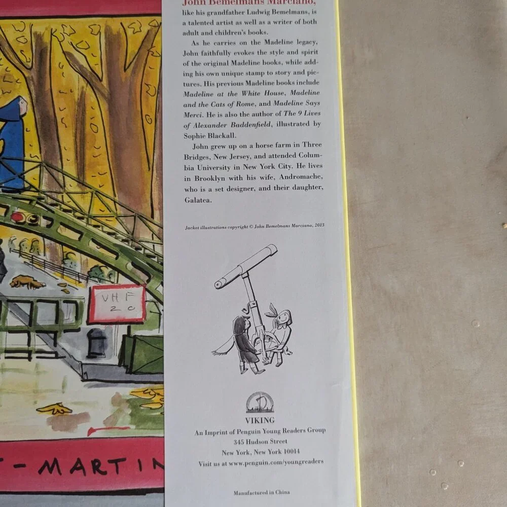 Madeline and the Old House in Paris by John Bemelmans Marciano Hardcover Book